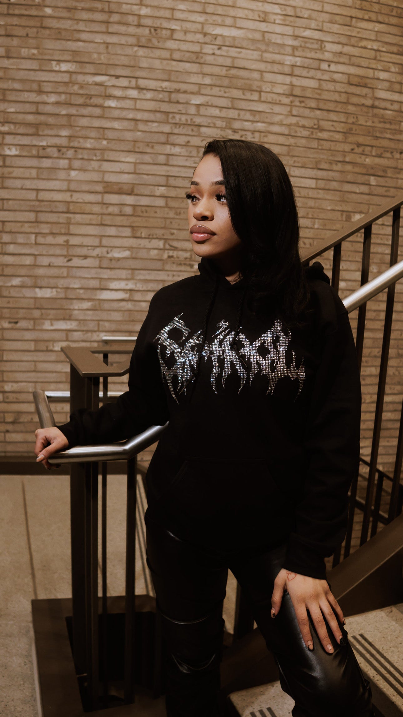 Rhinestone hoodie